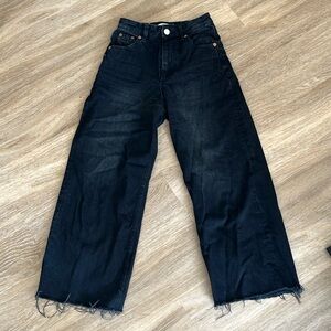 Pull & Bear Cropped Wide Leg Jeans